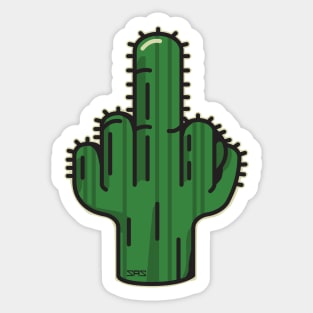 Cactus with a finger Sticker